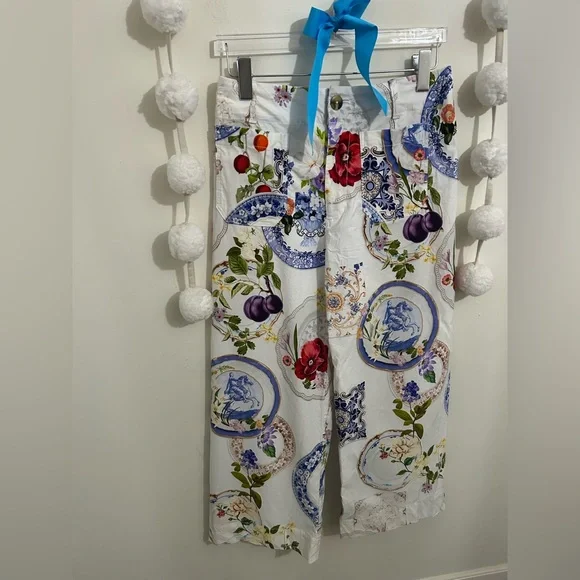 Anthropologie The Colette Wide Leg Cropped Pants by Maeve - Picture 9 of 13